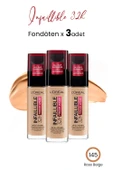 Loreal Paris Infaillible 32H Fresh Wear Fondöten 145 Rose Beige x 3 Adet - 1