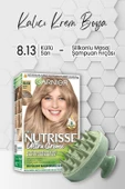 Garnier Nutrisse Krem Saç Boyası 8.13 Küllü Sarı ve Şampuan Fırçası Yeşil - 1