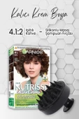 Garnier Nutrisse Krem Saç Boyası 4 1:2 Işıltılı Kahve ve Şampuan Fırçası Siyah - 1
