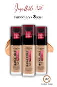 Loreal Paris Infaillible 32H Fresh Wear Fondöten - 140 Golden Beige x 3 Adet - 1