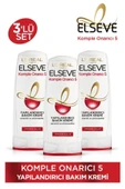 Elseve 3'lü Komple Onarıcı 5 Yapılandırıcı Bakım Kremi 390 Ml Seti - 1