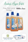 Turmepa Ahşap, Parke Temizleyici 1000 ml x 3 Adet ve Çamaşır Sulu Yüzey Temizlik 100' lü - 1
