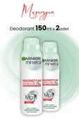 Garnier Magnezyum Ultra Kuru 72H Deodorant Sprey 150 ml x 2 Adet - 1