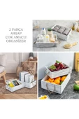 temamall 2 Adet Ahşap Organizer Kutu, Çok Amaçlı - 3