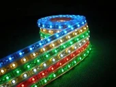 5metre silikonlu şerit LED 5050 DC12V RGB renkli (60Led/M) IP65 ışık aydınlatma lambası Kendinden yapışkanlı - 4