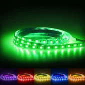 5metre silikonlu şerit LED 5050 DC12V RGB renkli (60Led/M) IP65 ışık aydınlatma lambası Kendinden yapışkanlı - 5