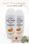 Hacı Şakir Bal Saç Kremi Canlı Ve Yumuşak Saçlar 450 ml x 2 Adet ve Şampuan Fırçası Yeşil - 1