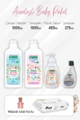 Green Clean Baby Şampuan 275 ml, Köpük Sabun 450 ml, Deterjan, Yumuşatıcı 1 lt ve Natural Yenidoğan 60'lı - 1
