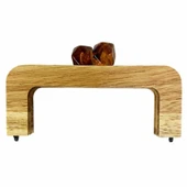 Ahşap Mıknatıslı Çanta Bursu Dikdörtgen ALT200 Kehribar - 1