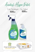 Turmepa Cam Temizleyici 500 ml, Sıvı Sabun 500 ml ve Arap Sabunlu 100'lü - 1
