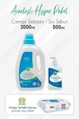 Turmepa Sıvı Sabun 500 ml, Çamaşır Deterjanı 2 lt ve Çamaşır Sulu Yüzey Temizlik 100'lü - 1