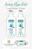 Green Clean Bitkisel Çamaşır Deterjanı ve Yumuşatıcısı Lavanta Yağlı 1000 ml - 1