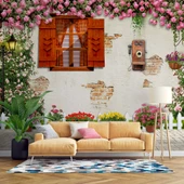 3 Boyutlu Sokak Görünümlü Duvar Kağıdı Baskı thumbnail 1