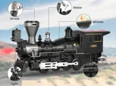 Işıklı Ve Sesli 30 Parça Classic Buharlı Tren Set thumbnail 4