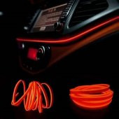 Ferrari 612 Turuncu 2 Metre Neon İp Torpido Fitili Oto Şerit Led - 1