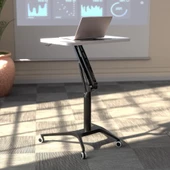 D-Flex Mobil Yükseklik Ayarlı Masa - Siyah Ayak - 1