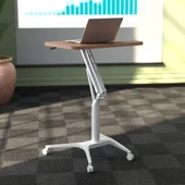 D-Flex Mobil Yükseklik Ayarlı Masa - Beyaz Ayak - 1