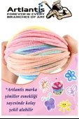 Şönil Pastel Renkler 30 cm 50 li 1 Paket Pastel Renkli Tüylü Tel Peluş Tel 30 cm Elişi Okul Projeleri Süsleme - 4
