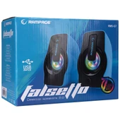 Rampage Speaker Rms-G7 Falsetto 2.0 6 Watt Rgb Ledlı Mavı Multımedıa Gamıng Usb Hoparlör - 5