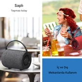 Stereo Bas Yüksek Ses Taşınabilir Kablosuz Bluetooth Hoparlör USB AUX MP3 Müzik Keyfi - 6