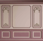 3D Mor Panel Altın Motif Duvar Kağıdı Baskı thumbnail 7