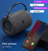 Stereo Bas Yüksek Ses Taşınabilir Kablosuz Bluetooth Hoparlör USB AUX MP3 Müzik Keyfi - 2
