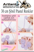 Şönil Pastel Renkler 30 cm 50 li 1 Paket Pastel Renkli Tüylü Tel Peluş Tel 30 cm Elişi Okul Projeleri Süsleme - 3