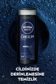 NIVEA MEN Erkek Deep Dimension Banyo ve Duş Jeli 500ml, 3ü 1 Arada Komple Bakım, Vücut Saç Yüz thumbnail 4