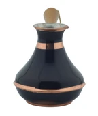 Bakır Sade Zarif Minimal 500ml Türk Kahvesi Renkli Rus Cezvesi - 6