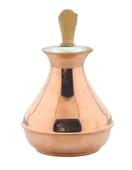 Bakır Sade Zarif Minimal 375ml Türk Kahvesi Renkli Rus Cezvesi Orta - 4