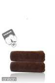 2'li Kahverengi Banyo Havlusu - 90x150 Cm, 650 Gr, %100pamuk, Spa Ve Otel Havlusu, Günlük Kullanım - 2