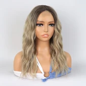 Kumral / Balköpüğü Ombre ve Röfleli Küt Tül Peruk thumbnail 2