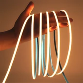 COB Led şerit 5metre 12V 480LED/m 3000K sıcak beyaz 10W 8mm IP20 aydınlatma ışık hortum kendinden yapışkanlı - 1