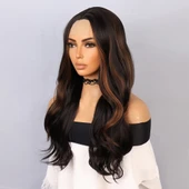 Kahverengi Karamel Işıltılı Tül Peruk thumbnail 3