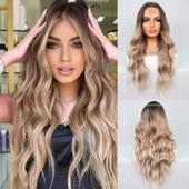 Kumral Platin Ombre Balköpüğü Röfleli Tül Peruk thumbnail 2