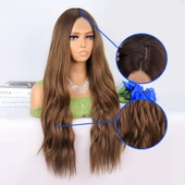 Koyu Kumral Açık Kumral Ombreli Tül Peruk thumbnail 4