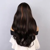 Kahverengi Karamel Işıltılı Tül Peruk thumbnail 4