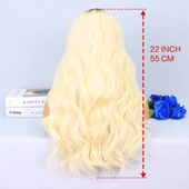 Kumral Platin Ombreli Fiber Sentetik Tül Peruk thumbnail 5