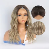 Kumral / Balköpüğü Ombre ve Röfleli Küt Tül Peruk thumbnail 4