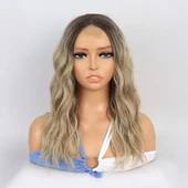 Kumral / Balköpüğü Ombre ve Röfleli Küt Tül Peruk thumbnail 1