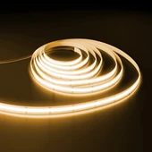 COB Led şerit 5metre 12V 320LED/m 3000K sıcak beyaz 10W 8mm IP20 aydınlatma ışık hortum kendinden yapışkanlı - 1