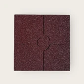 Kauçuk Zemin Kaplama Karo Kiremit Rengi 40x40x2 cm - 35m2 Paketli - 2