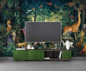 Orman Geyik Kuş Duvar Kağıdı Baskı thumbnail 3