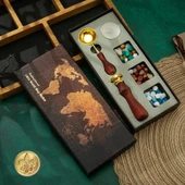 Mum Mühürü Antik Set 4 Renk 75 Metalik Wax Ahşap Sap - 2