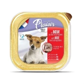 PLAISIR Biftekli Sebzeli Ezme Köpek Konservesi 150 gr - 1