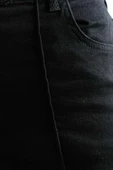 Bayan Bol Paça Kot Pantolon Palazzo Denim Siyah - 4