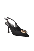 Aspor Siyah Saten İnce Topuklu Kadın Abiye Ayakkabı thumbnail 3