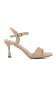 Aspor Bej Kadın Topuklu Sandalet - 1
