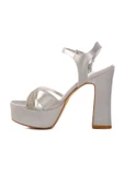 Aspor Gümüş Gri Kadın Topuklu Abiye Ayakkabı thumbnail 2