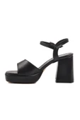 Aspor Siyah Platform Topuk Kadın Topuklu Sandalet - 2